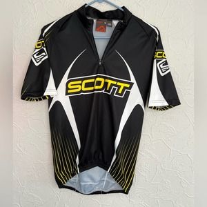 Vintage Scott Racing Cycling Jersey Biking Shirt Race Fit Coolmax Trikot SZ M